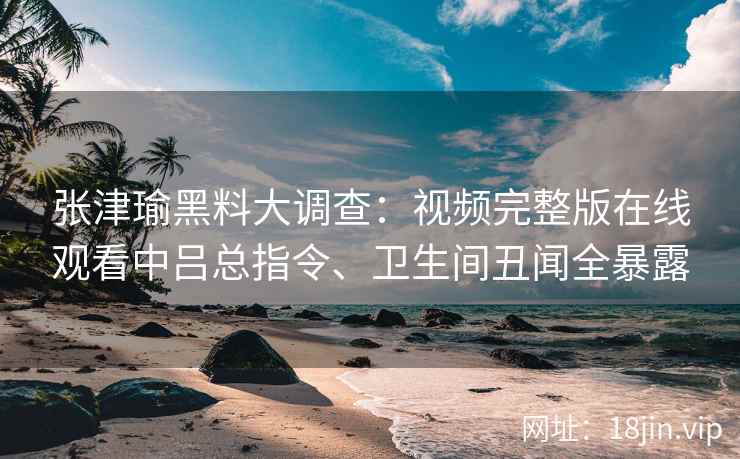 张津瑜黑料大调查：视频完整版在线观看中吕总指令、卫生间丑闻全暴露